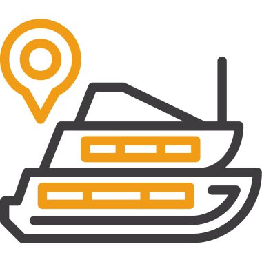 harita simgesi vektör illüstrasyonu