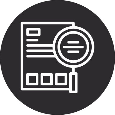 veri analizi. Web simgesi vektör illüstrasyonu