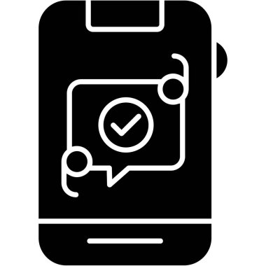 akıllı saat simgesi, basit vektör illüstrasyonu