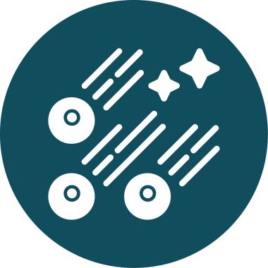 Uydusu olan bir yıldızın vektör çizimi