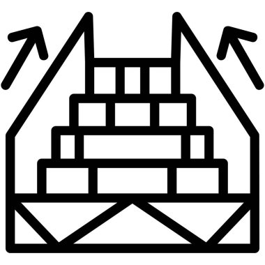 Bina. Web simgesi basit illüstrasyon