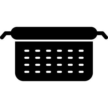 Tencere kabartma ikon vektörü. Tencere işareti. izole edilmiş çizgi simgesi siyah illüstrasyon