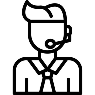 Kulaklıklı adam, vektör çizimi