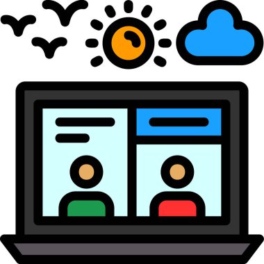 bulut internet web simgesi, basit vektör illüstrasyonu