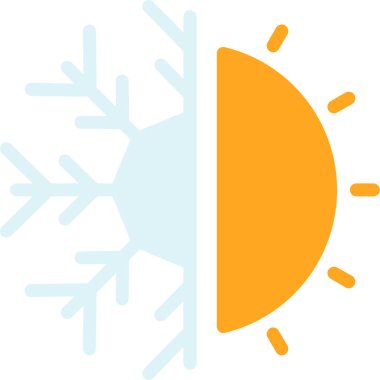 Soğuk hava simgesi filtrelenmiş ana hatlar biçiminde