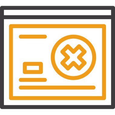 hata vektör çizgisi renk simgesi