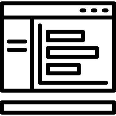 Tarayıcı internet tarayıcı simgesi ana hat biçiminde