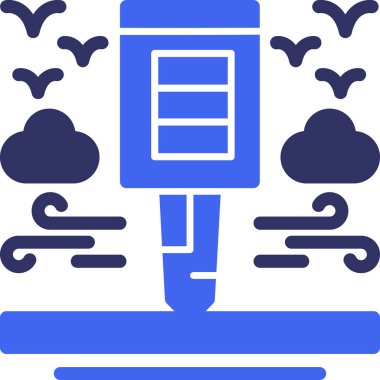 Bulut deposu. Web simgesi basit illüstrasyon