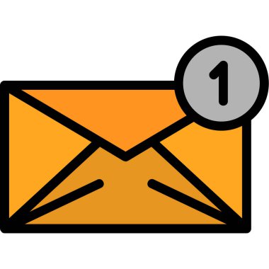 Zarf posta simgesi. özet harf vektör rengi düz izole