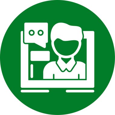 Dizüstü bilgisayarı olan bir adamın vektör çizimi