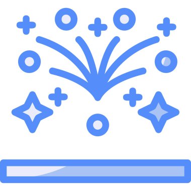 Havai fişekler. Web simgesi basit illüstrasyon