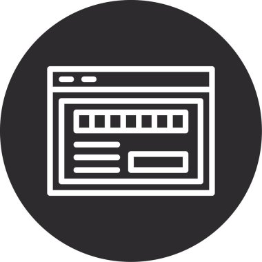 vektör lcd simgesi illüstrasyonu