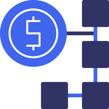 Kripto para birimi. Web simgesi basit illüstrasyon