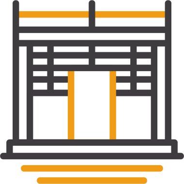 Taslak biçiminde mimari yapı ikonu