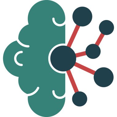 Beyin. Web simgesi basit illüstrasyon