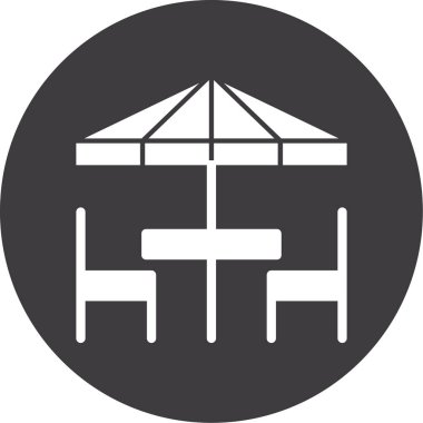 Bir çadır simgesinin vektör illüstrasyonu