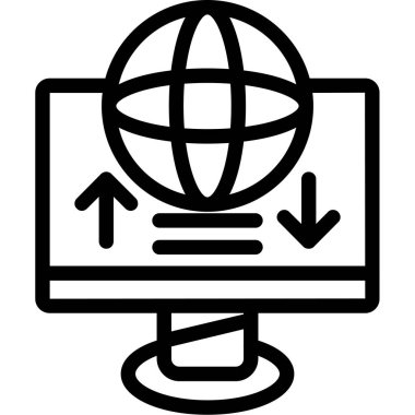 İnternet simgesi, vektör illüstrasyonu