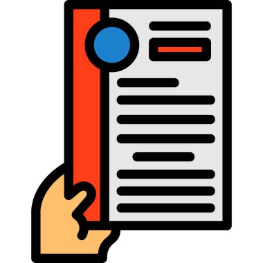 Sözleşme. Web simgesi basit illüstrasyon