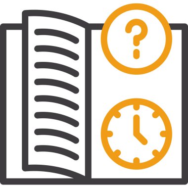 Açık kitaplı saat, zaman kavramı simgesi