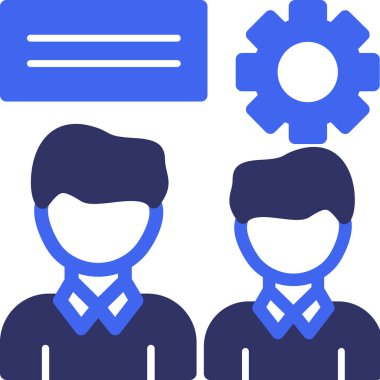 Takım çalışması. Web simgesi basit illüstrasyon