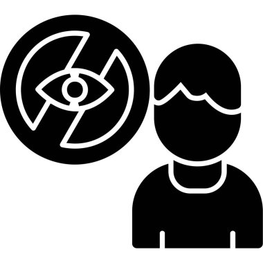 vizyon. Web simgesi basit illüstrasyon