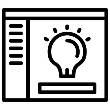 Fikir simgesi vektör illüstrasyonu