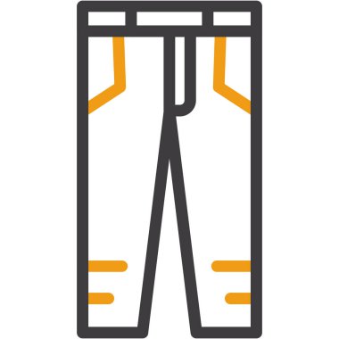 giysi pantolon simgesi, basit vektör illüstrasyonu