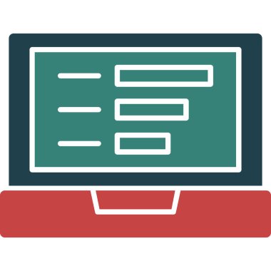 Laptop Düz Vektör Simgesi