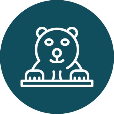 Ayı simgesi vektör illüstrasyonu