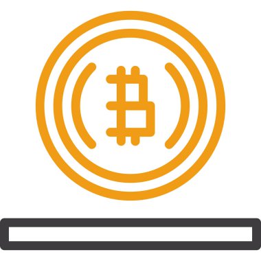 Bitcoin simgesi vektör illüstrasyonu