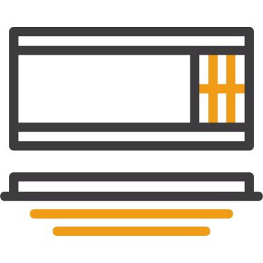 Kolayca değiştirilebilen ya da düzenlenebilen bilgisayar ekranı izole edilmiş vektör simgesi