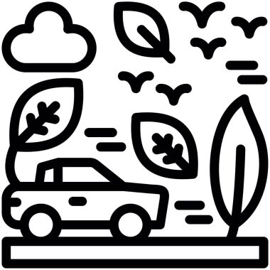 araba eko çevre simgesi