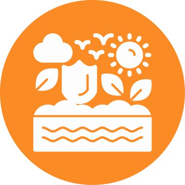 Tek bir simgenin vektör illüstrasyonu