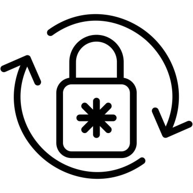 Kilit simgesi. Web için kilit vektör simgelerinin özet çizimi