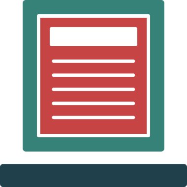 belge düz vektör simgesi