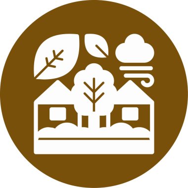 Ormanlı bir ağacın vektör çizimi