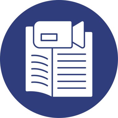 gazete simgesi, vektör illüstrasyonu