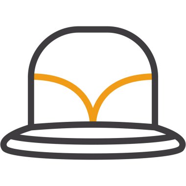 Şapka renkli vektör simgesi