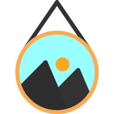 dağ simgesinin vektör illüstrasyonu