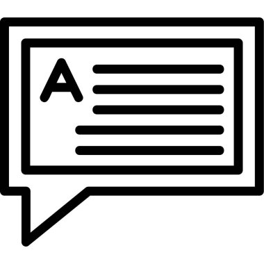 Sohbet mesajı simgesi, özet biçimi