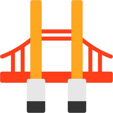 İnşaat vinç inşaat simgesi düz stil