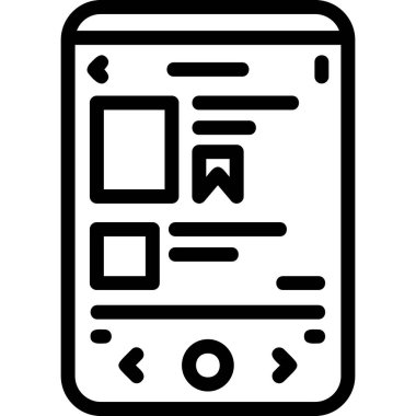 Cep telefonu web simgesi, vektör çizim