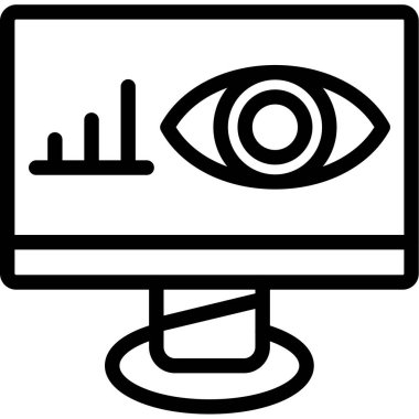 Göz monitörü simgesi, basit biçim