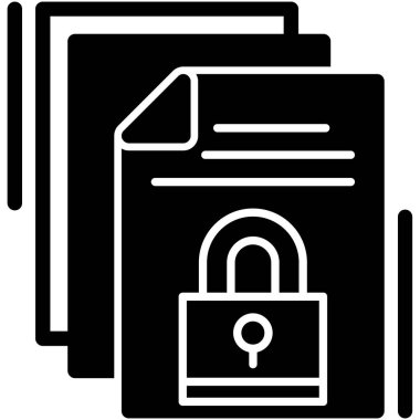 Kilit. Web simgesi basit illüstrasyon