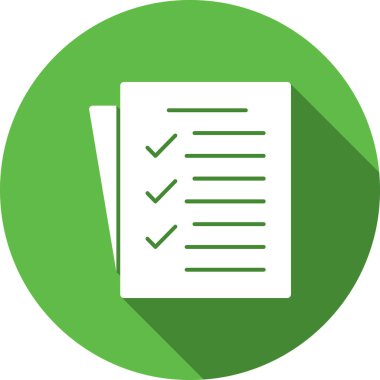 Kontrol listesi. Web simgesi basit illüstrasyon