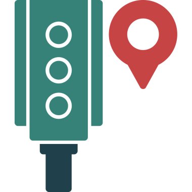 gps. Web simgesi basit illüstrasyon