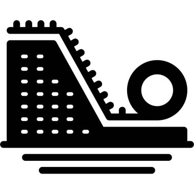 Bir bina simgesinin vektör illüstrasyonu