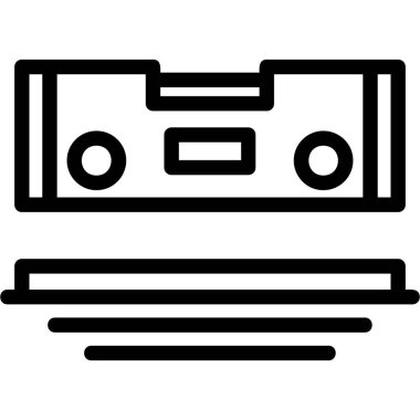 kaset teybi simgesi ana hatları vektörü