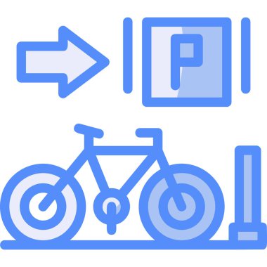 anahat biçiminde bisiklet park simgesi