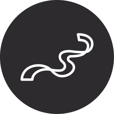 Bir yılan simgesinin vektör illüstrasyonu